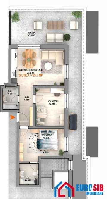 apartament-3-camere-sibiu-calea-surii-mici-penthouse-de-lux-4